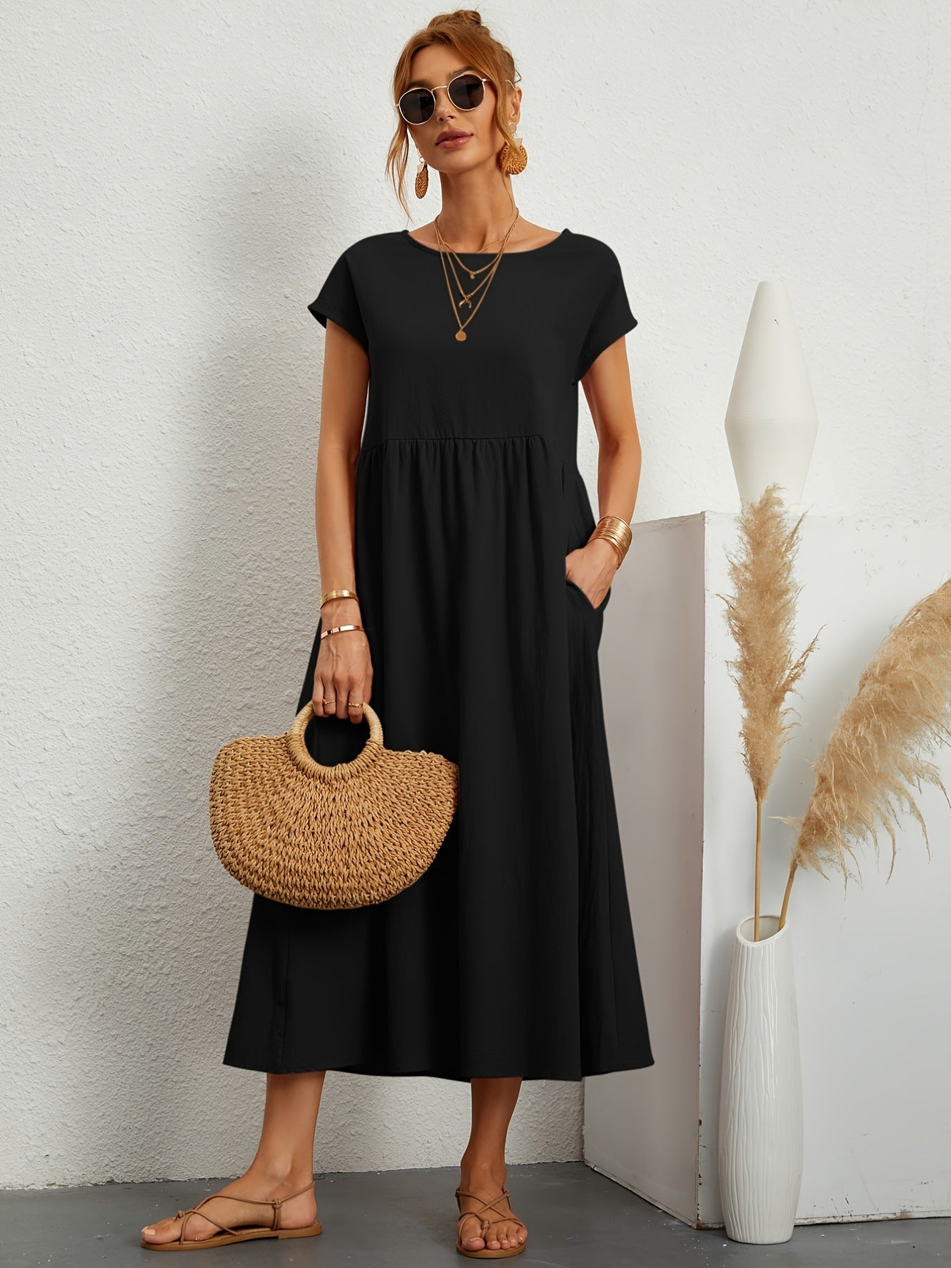 Robe Fluide Longue – Confort au Quotidien